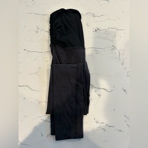 Beyond Yoga (Beyond the Bump) Spacedye Midi Maternity Leggings (S) black
